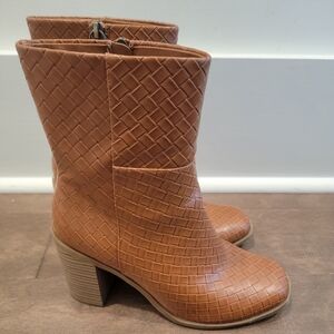 Woven Ankle Boots - Size 7